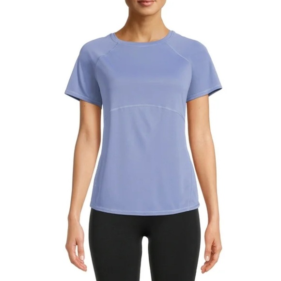 Avia Women's Crewneck Short Sleeve T-Shirt Size Medium Purple Air Vent reflector - Picture 2 of 15